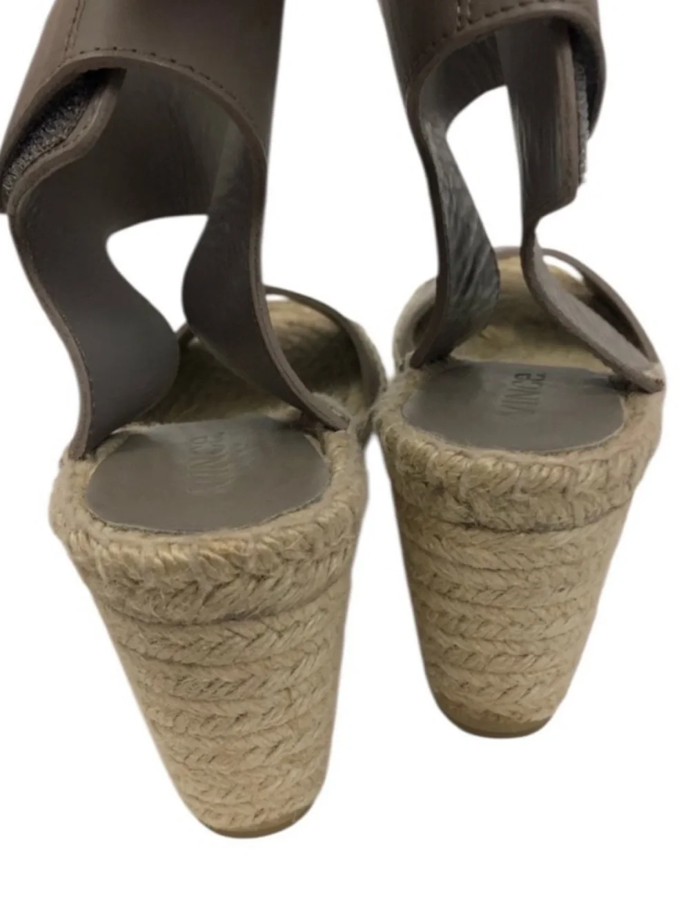 VINCE Sophie Leather Wedge Espadrille Sandals